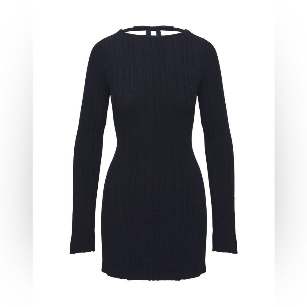 Mayok Long Sleeve Mini Dress Black